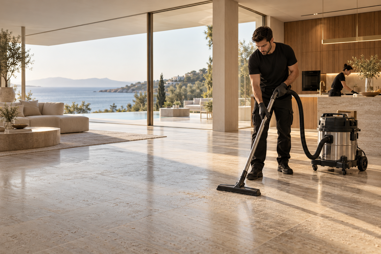Illustrative image of professional cleaning in a newly renovated residence